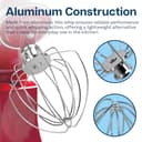 K45WW Frusta a 6 Fili per KitchenAid 4,5-5 Quart Tilt-Head Stand Mixers Serie Artisan & Classic di MMOBIEL - Agitatore per Panna Uova Alluminio - Torta Maionese Frusta - Solo Lavaggio a Mano - 4