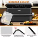 Paraspruzzi antispruzzo in acciaio inox Compatibile con Cosori Airfryer 8,5L/Dual Blaze TwinFry 10L, accessorio per friggitrice ad aria calda per Cosori CAF-R901-AEU 8,5L con esterno in silicone - 2