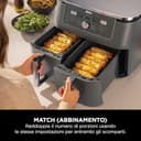 Ninja MAX Doppia Zona, Friggitrice ad aria digitale senza olio con doppio cestello, 6 in 1, 9,5 L, cestelli lavabili in lavastoviglie, antiaderenti, grigio piombo DZ400EU - 4