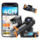 VANTRUE N5S Dashcam & VP03 Hardwire Kit, 2.7K+1080P+1080P+1440P Vorne Innen Hinten, HDR+WDR Auto Kamera mit 5GHz WLAN GPS, DSGVO Datenschutz Dash Cam - 2