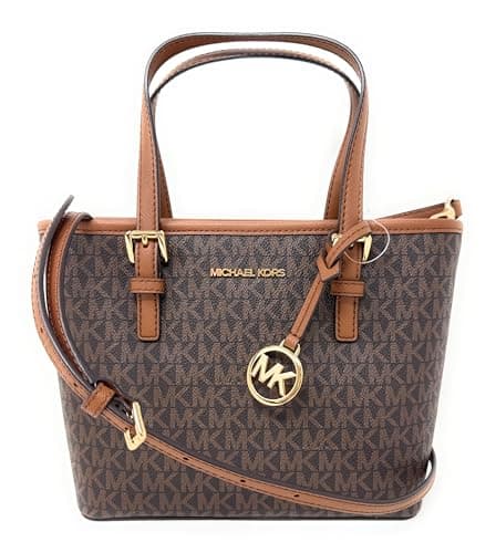 Michael Kors XS Carry All Jet Set Travel Women's Tote Bag, brown