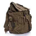 DRF Zaino in Tela Alta Qualita' Pelle Vintage da Uomo Donna per Viaggio Scuola SKU:BG-09 (Verde) - 3