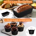 12 Stück Airfryer Zubehör für Philips Airfryer Dual Basket 3000/5000-Serie 6L/3L,Heißluftfritteuse Zubehör Silikonform Einsätze Mit Philips Airfryer XXL 9L NA350/00,NA352/04,NA352/00,NA550/00 - 6