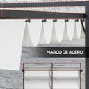 Outsunny Pérgola 3x4 m Gazebo Cenador de Jardín con Techo Retráctil de Poliéster y 12 Orificios de Drenaje Pérgola para Patio Terraza Exterior Blanco y Gris Oscuro - 6