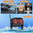 VECHTEL Telecamera Retromarcia Wireless 1080P, kit Monitor con Schermo IPS da 7 Pollici per Camion, Autobus, Furgoni, Camper, Pickup, Impermeabile IP68, Visione Notturna, Linee Guida DIY - 2