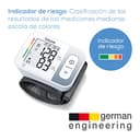 Beurer BC 28 Tensiómetro de muñeca con detección de arritmias, medición totalmente automática de la tensión arterial y el pulso, indicador de riesgo codificado por colores, blanco, 14.5-19.5 cm - 3