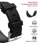 Stanchev Correa de reloj de silicona sin espacio Omega x Swatch MoonSwatch/Rolex Watch/Watch 20mm, Correa de repuesto para reloj Omega X Swatch Moonswatch Speedmaster 20mm. (Negro) - 7