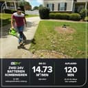 Greenworks 48V(24V x 2) Aspirafoglie Soffiatore a Batteria con Tracolla, Motore Brushless, 386km/h, 14.73m³/min, Sacco di Raccolta 45L, due 4Ah Batterie, e Caricabatterie, Garanzia 3 Anni BL48L421-01 - 3