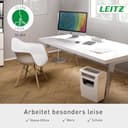 Leitz IQ Aktenvernichter Home Office, 12-10 Blatt (70-80 g/m²), TÜV+GS zertifiziert, Partikelschnitt, Sicherheitsstufe P4, Die Nummer 1 am Markt, 23L Behälter, Schredder für Büro, Weiß, 80090000 - 3