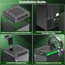 Kosker Xbox Series X Cooling Fan Dust Cover with Auto Mode, Xbox Series X Fan with 9 RGB Lights, Built-in AUTO Adjustable Fan Cooling System, XBX Serie X Cooling Stand with Headset Holder - 6