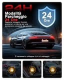 Jzones 3 Canale 4K Dashcam, Registrazione Video 4K+1080P+1080P, Dashcam Auto Anteriore, Posteriore e Interna con Visione Notturna STARVIS 2 e HDR, Parcheggio Sorvegliato 24H, Sensore G, WiFi 6 e GPS - 7