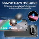 Lutree Cristal Templado para Google Pixel 10, 3+3 Piezas Protector de Pantalla + Protector de Lente de Cámara, Dureza 9H HD Anti-Arañazos Vidrio Templado Película Protectora - 2