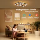 Plafoniera LED Soffitto 40W Dimmerabile,Compatibile con Alexa & Google home ,Controllo APP,Telecomando,con luce Notturna Funzione di Memoria per Camere da letto Soggiorni Sala da Pranzo (Nero) - 2