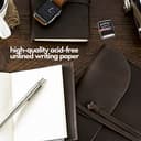 Antony Olivier Tagebuch Echtleder | Unliniertes Papier Premium-Qualität | Leder Reisetagebuch Notizbuch | Wiederauffüllbar | Männer, Frauen & Studenten | Klassisches Dunkelbraun | 14 x 11 cm (Nähe A6) - 7