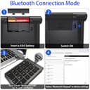 Bluetooth Nummernblock, Kabelloser Ziffernblock mit 22 Tasten（inkl-11 Multifunktionstasten） Leiser Numpad für Laptop/Desktop/MacBook/iPhone/iPad/Surface Pro(Windows/macOS/iOS/Android) – 10m Reichweite - 5