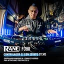RANE FOUR Controlador DJ Stems Avanzado, 4 Canales, Jog Wheels de 8.5 Pugadas + Displays, Mezclador DJ con FX Internos, Serato DJ Pro + Pitch 'n Time DJ - 8