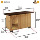 Ferplast Caseta de Exterior para Perros BAITA 100, Madera ecosostenible, Pies aislantes, Puerta con Perfil de Aluminio Resistente a Las mordeduras, Techo abrible, 122 x 79 x h 78 cm - 2
