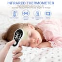 Termometro Digital Bebe y Adultos Termometro de Frente Infrarrojo sin Contacto Multiusos Alarma de Fiebre Lectura Instantánea Pantalla LCD y Recargable - 3
