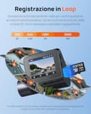 70mai Dash Cam Anteriore e Posteriore A410, Doppia Dashcam 2.5K+1080P HDR, Visione Notturna Super, Apertura F1.55, Modalità Parcheggio 24H, WiFi GPS, G- Sensor, Registrazione in Loop, Include 64GB SD - 6