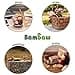 Bambaw Set posate in bambù | Legno | Kit posate ecologico | Coltello, forchetta, cucchiaio e paglia | Posate da viaggio | Da campeggio con custodia | Vino - 5