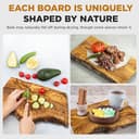 Couples Gift Personalised Olive Wood Cutting Board Chopping Board Wedding Gift New Home Gift Engagement Wedding Anniversary Valentines Initials Design in 25cm 30cm 40cm 50cm (Rustic 25cm) - 5