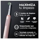 Oral-B Pro 3 3900N Cepillos de Dientes Eléctricos (Pack de 2) con Mango Recargable y Cabezal de Recambio, Diseñado Por Braun, Regalos Orginales para Mujer y Hombre - Negro y Rosa - 4
