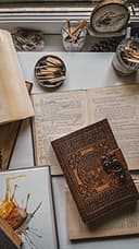 DreamKeeper Diario in Pelle Fatto a Mano – Agenda, Quaderno con Disegno Celtico - Carta Khadda Naturale in Cotone Riciclato – Ottima Idea Regalo - 6