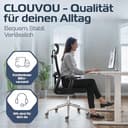 CLOUVOU BrightSeat Bürostuhl Ergonomisch [TESTSIEGER] Schreibtischstuhl 100% individuell einstellbar | Büro Stuhl & Gaming Stuhl | Computerstuhl Home Office Chair Ergonomic | Drehstuhl 150 kg - 6