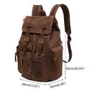 Autumndeer Zaino in Pelle Casual Unisex in Tela Con Borsa a Tracolla Esterna, Caffè, 27.9 x 16 x 41.9 cm - 4