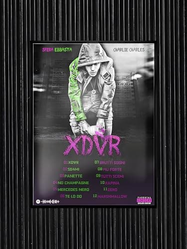Generico Sfera Ebbasta & Charlie Charles Album XDVR Poster, Trap/Rap Italiano, Hip Hop, Icone, Decorazioni, Stampa (XDVR, SENZA CORNICE, 30 x 40 cm)