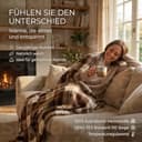 Wool & Home Merino Wolldecke 140x200 cm – Kuscheldecke aus 100% Merinowolle, Einfarbig Grau – Gewicht 500 g/m² – Atmungsaktiv und Langlebig - 3