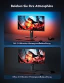 Govee Gaming Light für Monitor G1, TV LED Hintergrundbeleuchtung für 27-34 Zoll TV oder PC, Smart RGBIC Wi-Fi TV Backlight, Doppelte Lichtperlen mit 123 Szenenmodi App-Steuerung, kompatibel mit Alexa - 5