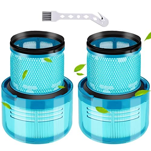 Rebirthcare 2 pack v15 detect filter for dyson v15 v11 sv14 sv17 sv22 detect absolute complete animal extra pro torque drive vacuum cleaner filter replacement part, replace no. dy-970013-02