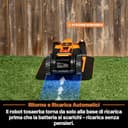 Lawnmaster OcuMow®18 Toscabaldì Robotico Senza Filo 500 m² Batteria 2Ah, Navigazione Ottica, Evitamento di Ostacoli, Stazione di Carica Automatica, Funzione Zona Vietata, WiFi & Bluetooth App - 2