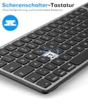 OMOTON Tastatur Maus Set Kabellose für MacBook Air/MacBook Pro/iMac/iMac Pro/Mac mini, Bluetooth Funktastatur QWERTZ mit Maus Wiederaufladbar, Multi-Gerät, Ergonomisch, Leises Tippen, DE Layout - 6