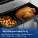Philips Steam Airfryer 5000 Series Dual Basket Heißluftfritteuse mit Dampfgar-Funktion & 2 Körben – Steam, Airfry, SteamFy, 9L (3L+6L), RapidAir Plus, automatische Dampfreinigung (NA555/00) - 8