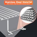 QuliMetal Griglia riscaldante in acciaio inox per Weber Spirit 300, parti per griglia Weber Spirit 2 serie 300 con manopole di controllo anteriori, griglia superiore 7641 per griglie Weber Genesis - 3