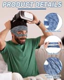 2 Piezas Máscara para jugar,Compatible con Auriculares Meta Quest 3/Quest 3S, 4 PZS VR Máscaras Transpirable para VR Auriculares PS VR2/Meta Quest Pro/Meta Quest 2/HTC Vive (Negro + Azul) - 3