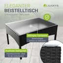 Juskys Polyrattan Sitzgruppe Fort Myers 4 Personen mit 2er Sofa, 2 Stühle, Tisch & Sitzkissen wetterfest schwarz/grau Balkonmöbel Gartenmöbel Set - 5