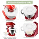 Silikon Spritzschutz Zubehör für Kitchenaid Stand Mixer 4.8L, Rührschüssel mit Spritzschutz Schüssel für Kitchen Aid Artisan 4.5-5 QT, Spritzschutz Kompatibel mit Kitchen Aid Mixer Tilt-Head (Weiß) - 7