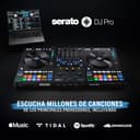 RANE FOUR Controlador DJ Stems Avanzado, 4 Canales, Jog Wheels de 8.5 Pugadas + Displays, Mezclador DJ con FX Internos, Serato DJ Pro + Pitch 'n Time DJ - 9