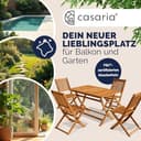 CASARIA® Juego de Muebles de Jardín 5 Piezas Plegable Set Comedor Exterior Madera Acacia FSC® Mesa 4 Sillas Resistente Intemperie Balcón Terraza - 2