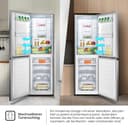 Hisense RB327N4ADD Kühl-Gefrier-Kombination, EEK D, Total NoFrost, wechselbarer Türanschlag, Flaschengitter, 171 Liter Kühlteil, 85 Liter Gefrierteil, Inox Look - 6