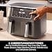 Ninja Dual Zone Digital Air Fryer, 2 Drawers, 6-in-1, Oil Free Hot Air Fryer, 7.6L, Hot Air Fryer, Max Crisp, Roasting, Baking, Reheating, Dishwasher Safe Baskets, Metallic Grey DZ300EU - 5