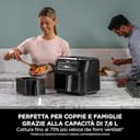 Ninja Foodi Dual Zone Friggitrice ad Aria Digitale, 2 Cestelli Antiaderenti, 7.6L, 4 in 1, Senza Olio per Massima Croccantezza, Cottura Arrosto e Riscaldamento, Lavabile in Lavastoviglie, Nero AF200EU - 9