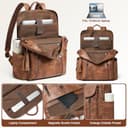 Shrrie 15.6 pulgadas Mochila de Negocios para laptop para mujer, Mochila de cuero para viaje Maestra universidad work - 6