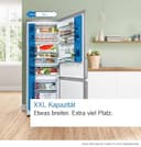 Bosch XXL Kühl-Gefrier-Kombination Serie 6, 203 x 70 cm, 311 L Kühlen und 129 L Gefrieren, NoFrost, VitaFresh XXL, Flex Interior, Ausklappbare Ablagenebene, Perfect Fit, Gebürsteter Stahl, KGN49AIBT - 17