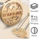 AuraWeave Timbro in Metallo con Logo Personalizzato, Ferro per Marchio Personalizzato per la Lavorazione del Legno, Barbecue e Lavori Manuali, Marchio Resistente per Legno, Pelle, Torte e Carne - 3