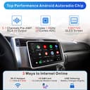 Android 12 Autoradio mit Navi 10.1 Zoll Bildschirm Eingebaut DAB+ Android Auto & Wireless Carplay Doppel Din Radio Auto Radio Touch Display mit Bluetooth 8 Core 2G+32G Rom WiFi 4G GPS AM/FM RDS 2din - 6