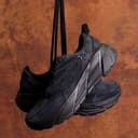 HOKA Unisex Clifton L Suede Sneaker, Black/Black, 10 UK - 2